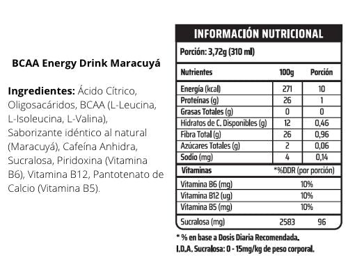 BCAA ENERGY DRINK - PASSION FRUIT - 310ml